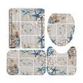 thumbnail image 1 of 4 PCS Christmas 3D Digital Printing Shower Curtain Sets with Rugs  Toilet Lid Cover for Bathroom, 1 of 6