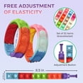 thumbnail image 6 of 32 PCS Pop it Fidget Bracelets Toy, Adjustable Rainbow Party Favors, Anti-Anxiety Stress Relief Wristband Set, Push Bubbles Sensory Autistic Pack Kids All Ages Toddler Adult Gift, 6 of 6
