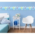 thumbnail image 3 of Concord Wallcoverings Peel and Stick Self Adhesive Kids Wallpaper Border, Hot Air Balloons for Play Room Nursery Room, Blue Green Pink, 15 ft by 5 in 2357, 3 of 5