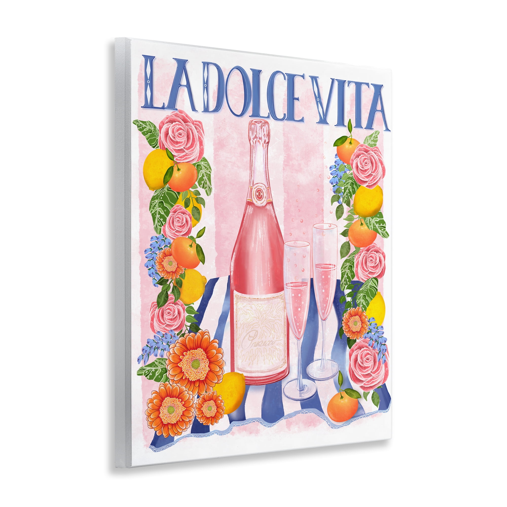 Stupell Industries Pink Champagne Picnic Wall Plaque Art, design by Lori Mosley
