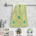 thumbnail image 5 of Dreamtimes Cartoon St Patricks Hand Towels 2 PCS, Ultra Soft and Highly Absorbent, Clover Horseshoe Star Decorative Fingertip Towel for Home, Bathroom, Kitchen, 28.3"x14.4", 5 of 5