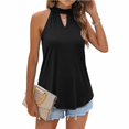 thumbnail image 5 of Summer Tops for Women, Womens Shirts, Trendy Women's Tank Top with Unique Hanging Neck Design and Lock Hole Detail for Casual and Dressy Occasions, 5 of 5