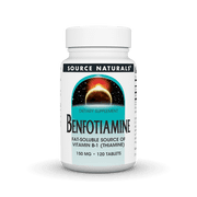 Source Naturals Benfotiamine, Fat Soluble Source of Vitamin B-1, 150 mg - 120 Tablets