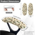 thumbnail image 6 of SCRAWLGOD Universal Office Chair Slipcover with Arm Rest Protector Cozy Non-SlipSwivel Chair Covers Breathable Boss Chair Slipcovers, 3 Pcs Set, Cactus Cowboy Horse Mountain, S, 6 of 7