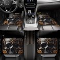 thumbnail image 6 of Cauagu Gold Pattern Black Skull Pattern Car Floor Mat Set of 4,Car Carpet Mats Car Mats with Anti-Slip Backing & Driver Heel Pad Universal Fit for Cars/Trucks/SUV/Vans, 6 of 6