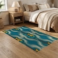 thumbnail image 2 of ODIKA 5'x7' Washable Area Rug Non-Slip, Low Pile, Stain Resistant Personalized Record Album Sleeve Abstract Soundwave Cassette for Guest Room, Lounge, Apartment, 2 of 7