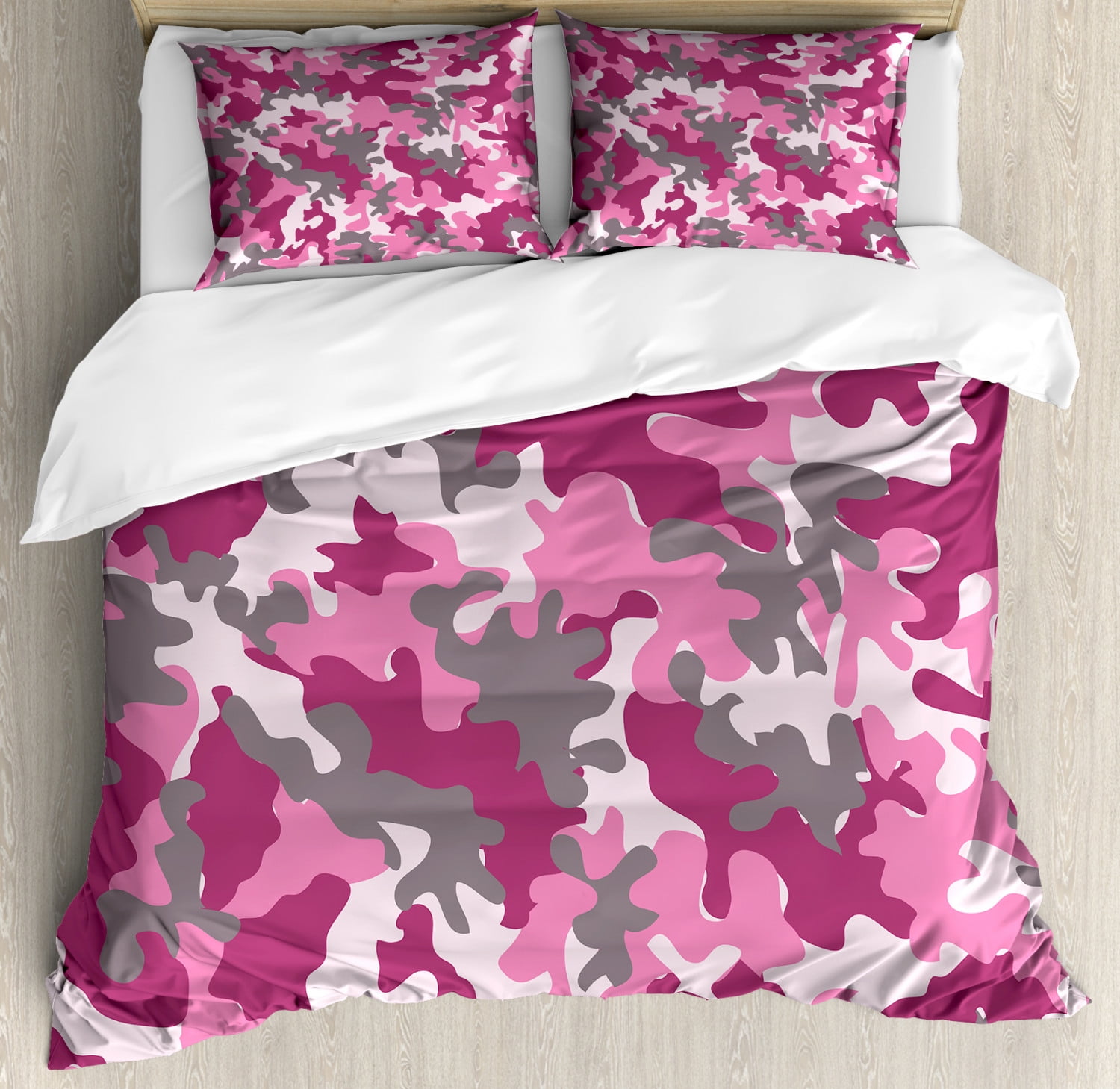 Camo Duvet Cover Set Queen Size Cute, Pink Camo Twin Bed Set