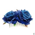 thumbnail image 4 of 1 Pcs Silk Artificial Rose Flower Hair Comb - Wedding/Bridal, Women's Romantic Fancy Headwear, 4 of 6
