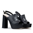 thumbnail image 4 of Tacones para Dama Tipo Sandalias Zapatillas Elegantes Davenia de Piel Negro, 4 of 5