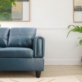 thumbnail image 2 of MAYEERTY Dark Grey Blue Faux 3-Piece Free Splicing Leather Living Room Sofa Set, 2 of 5