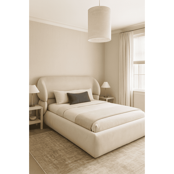Cama Sahara Matrimonial, Atlas del Descanso color Beige