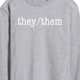 thumbnail image 3 of Instant Message - They Them Pronouns - Men's Long Sleeve T-Shirt, 3 of 6