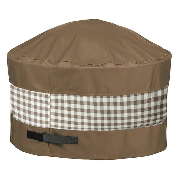 Outdoor Round Fire Pit Cover Waterproof, Small Portable Fire Pit Covers