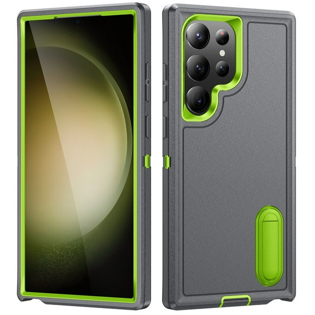 for Samsung Galaxy S24 Ultra 5G Case, Samsung S24 Ultra Phone Case with Built in Kickstand, Shockproof/Dustproof/Drop Proof Heavy Duty Military-Grade Rugged Protective Cover for Samsung S24 Ultra 5G