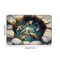 thumbnail image 3 of Vwrxbz 3D Visual Bath Mat Non Slip Crystal Velvet Optical Illusion Floor Mat Carp Fish Print Absorbent Bathroom Rug 50x80cm, 3 of 9