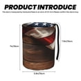 thumbnail image 3 of Easygdp Rustic American Flag Wood Car Trash Can Garbage Car Accessories Trash Can Car Waste Bin for for Driver and Passenger Any Vehicle, 3 of 7