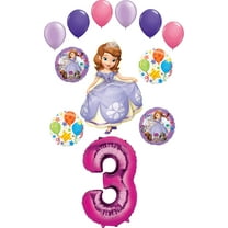 Sofia The First Party Supplies 3rd Birthday Balloon Bouquet Decorations