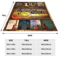 thumbnail image 6 of Music Note Blanket Vintage Guitar Throw Blanket Retro Music Print Plush Blanket Fleece Fuzzy Super Soft Warm Cozy Flannel for Couch Bed Sofa Gift for Kids Teens Adult 60"x50", 6 of 6