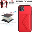 thumbnail image 3 of Allytech iPhone 12 Pro Max Wallet Case with Hand Wrist, PU Leather RFID Blocking Cards Slots Shockproof Stand Feature Bumper Magnetic Closure Slim Shell Phone Case for Apple iPhone 12 Pro Max, Red, 3 of 7