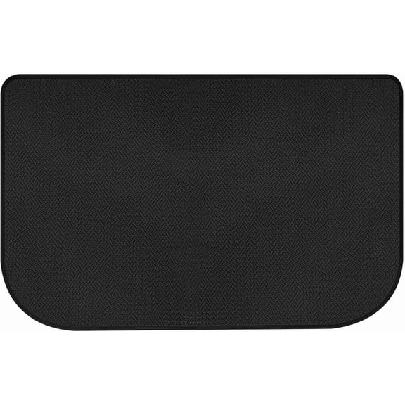 Fireplace Hearth Rug, 42 X 24 inches Fireproof Fireplace Mat, Upgrade 5 Layer Silicone and Fiberglass Black Fire Resistant Pad for Kitchen Wood Stove Floor Protector Indoor Outdoor