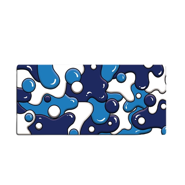 Kearding Alfombrilla de goma decorativa y práctica para teclado, alfombrillas de ratón para juegos, elegantes y funcionales Videojuegos y accesorios Púrpura Azul 02