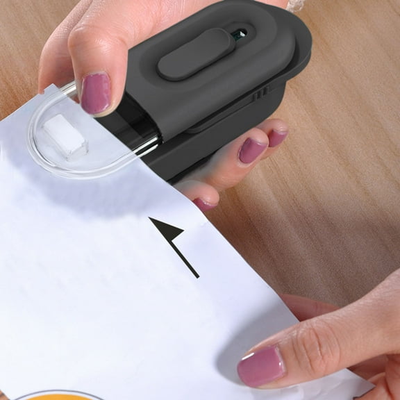 Xecvkr Mini Bag Sealer In 1 Heat Seal Cutter Magnetic USB Rechargeable Handheld Food Preservation Snack Freshness AA Battery Kitchen Gift 1 Piece Black
