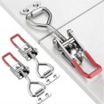 thumbnail image 1 of 2Piece Stainless Steel Toggle Lever Tensioner Set with Keyhole, Adjustable Crate Lock for Boxes, Cupboards, Drawers, Doors, Windows, 1 of 5