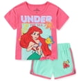 thumbnail image 2 of Disney Little Mermaid Ariel Short Sleeve T-Shirt and Shorts Set (Girls), 2 Piece Set, Sizes 2T-7, 2 of 7