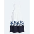 thumbnail image 5 of Free Assembly Women's and Women's Plus Sleeveless Ruched Cotton Midi Dress, Sizes XS-4X, 5 of 5