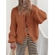 thumbnail image 5 of Suéter PRETTYGARDEN con Lazo Frontal y Mangas Abullonadas Rojo Ladrillo XL, 5 of 8