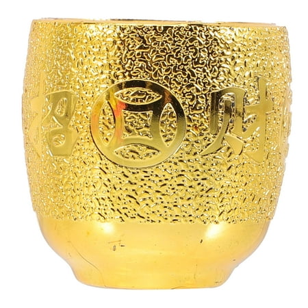 

Wine Glass 10 Pcs Small Water Cup Glasses Decor Meditation Altar Brass Fortunate Plastic