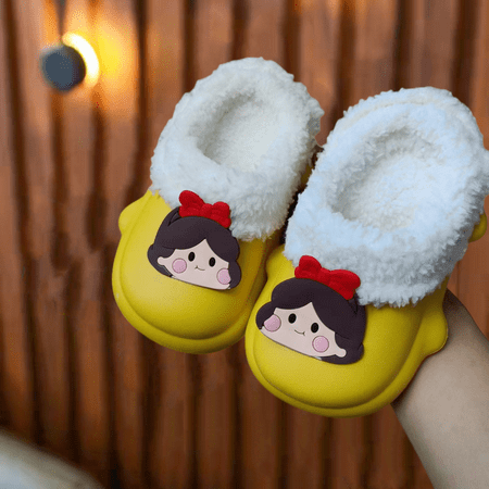 

Boys Girls Slippers Plush Anti-Slip Indoor Shoes Winter New