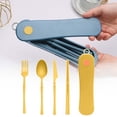 thumbnail image 3 of Hearth & Gear Travel Cutlery Set With Include Spoon Fork And Chopsticks . Portable Utensils For Camping Travel Outdoor Activities School And Dining Table Runner And Mat round Place Mats Place Mates, 3 of 7