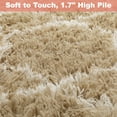 thumbnail image 2 of Nefoso Shag Geometric Area Rug, 8ft x 10ft Soft Fluffy Area Rugs for Living Room Bedroom Decor Carpet, Camel & White, 2 of 6
