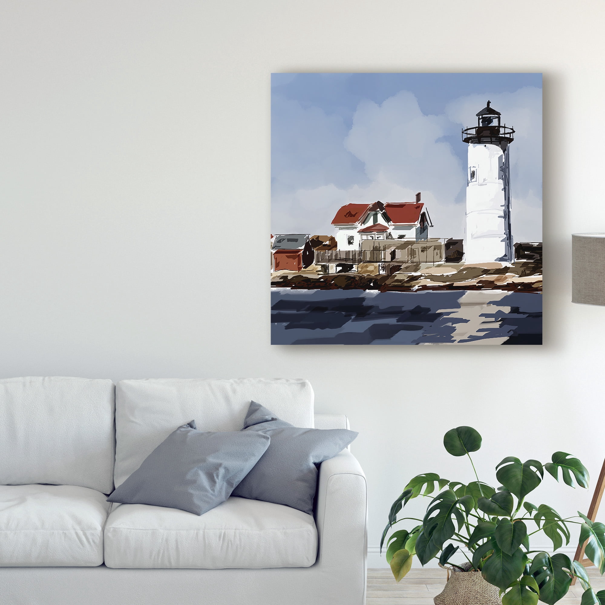 Trademark Fine Art 'Lighthouse Scene VI' Canvas Art by Emily Kalina
