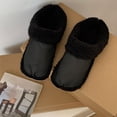 thumbnail image 5 of Avtagbara bomullsöverdrag, avtagbara och tvättbara tofflor, bomullsöverdrag, hålklädsel, sammet, nya vinterplysch svart black, 5 of 5