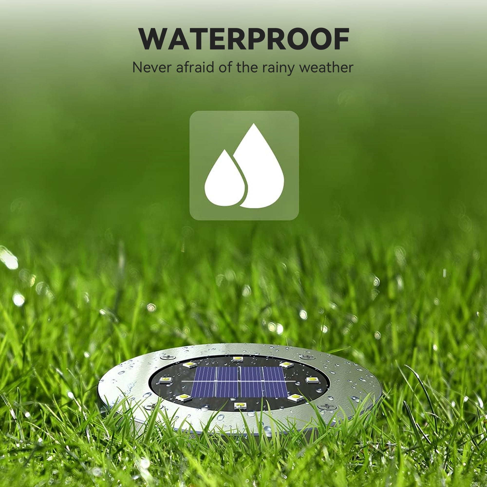 IJIL Solar Lights Outdoor Waterproof, 12 Packs LED In-Ground Lights Outdoor Solar Lights for Yard Patio Garden Lawn Deck Outside Pathway Walkway Sidewalk