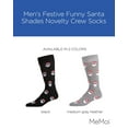 thumbnail image 2 of MeMoi Men's Festive Funny Santa Shades Novelty Crew Socks - Mens - Male, 10-13, Black, 2 of 9