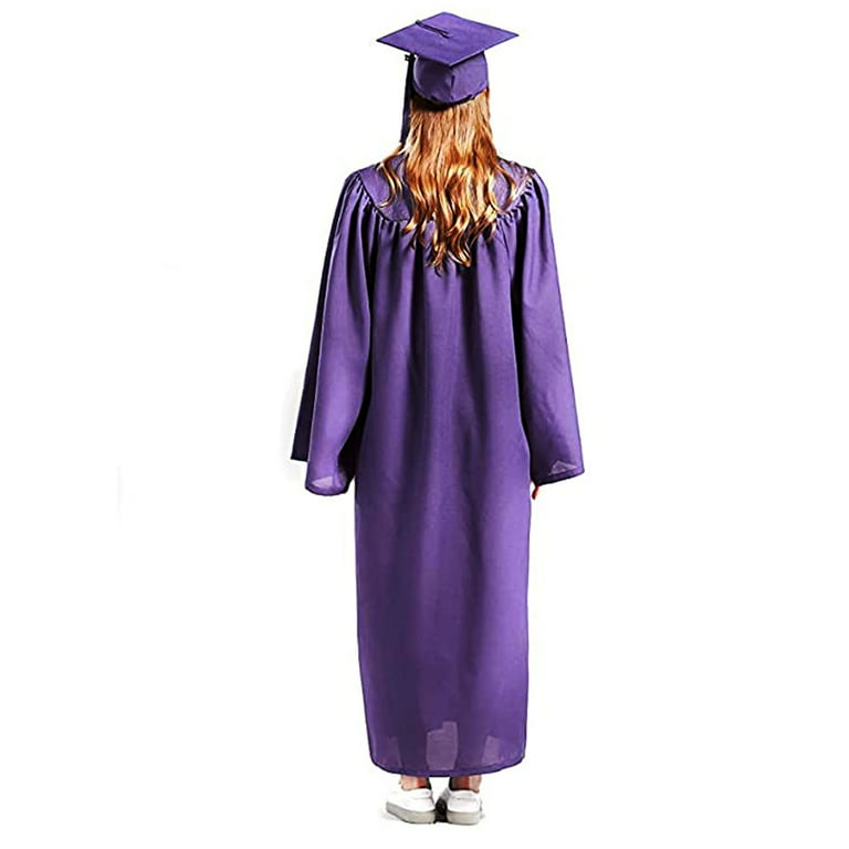 Graduation Cap and Gown 2024 Bachelor size 51 Matte Unisex, Purple