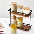 thumbnail image 4 of Sturdy And Stylish Wood Double-Layer Storage Rack For Efficient Organization, 4 of 8