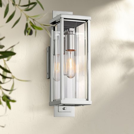 Possini Euro Design Modern Outdoor Wall Light Fixture Stainless Steel Rectangular 15 Clear Gl For Exterior House Porch Patio Possini Euro Design Modern Outdoor Wall Light Fixture Stainless Steel Rectangular 15 Clear Gl For Exterior House Porch Patio