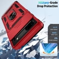 thumbnail image 4 of for Google Pixel 8A Case with Camera Lens Cover HD Screen Protector, 10 FT Military Grade Drop Protection, Magnetic Ring Holder Kickstand Protective Phone Case, Red, 4 of 13