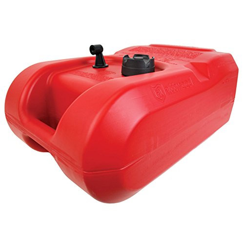 Attwood 6-Gallon Portable Fuel Tank with Fuel Gauge, Red