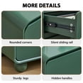 thumbnail image 5 of YOCWO Nightstand Set of 2 for Bedroom, Mid Century Bedside Table with Arc Edge and Round Leg, Wood Storage Chest of Drawer Organizer for Bedroom Living Room Hallway Closet, Green, 5 of 8