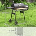 thumbnail image 2 of Charcoal BBQ Grill with Offset Smoker Portable Backyard Cooking Smoker, 124 x 53 x 104 cm, Black, 2 of 7