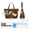 thumbnail image 4 of Easygdp Rooster And Chicken Bolsa de Viaje de Playa de Gran Capacidad, Bolsa Tote Perfecta para la Playa, Escapadas de Fin de Semana y Viajes, 4 of 7