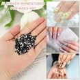 thumbnail image 3 of Uxcell Piedras de Strass Redondas de Fondo Plano, Gemas de Cristal de Fondo Plano para Manualidades DIY, Ropa, Decoración de Arte de Uñas Negras SS6, 3 of 7