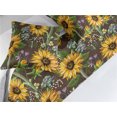 thumbnail image 2 of Sunflowers Bed Runner Set, Dreamy Composition of Flower Field with Leaves and Artichokes Art, Decorative Bedding Scarf & 2 Pillow Shams for Hotels Homes, Queen, Mustard Fern Green Sepia, by Ambesonne, 2 of 3
