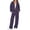 Purple #105, variant on Women's 2 Piece Zip Up Hoodie Set Long Sleeve Sweatshirt and Wide Leg Pants Casual Fall Fleece Matching Set