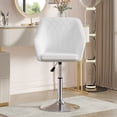 thumbnail image 5 of VECELO Set of 2 Swivel Accent Chair, Height Adjustable PU Leather Vanity Chair with Soild Back, 5 of 9